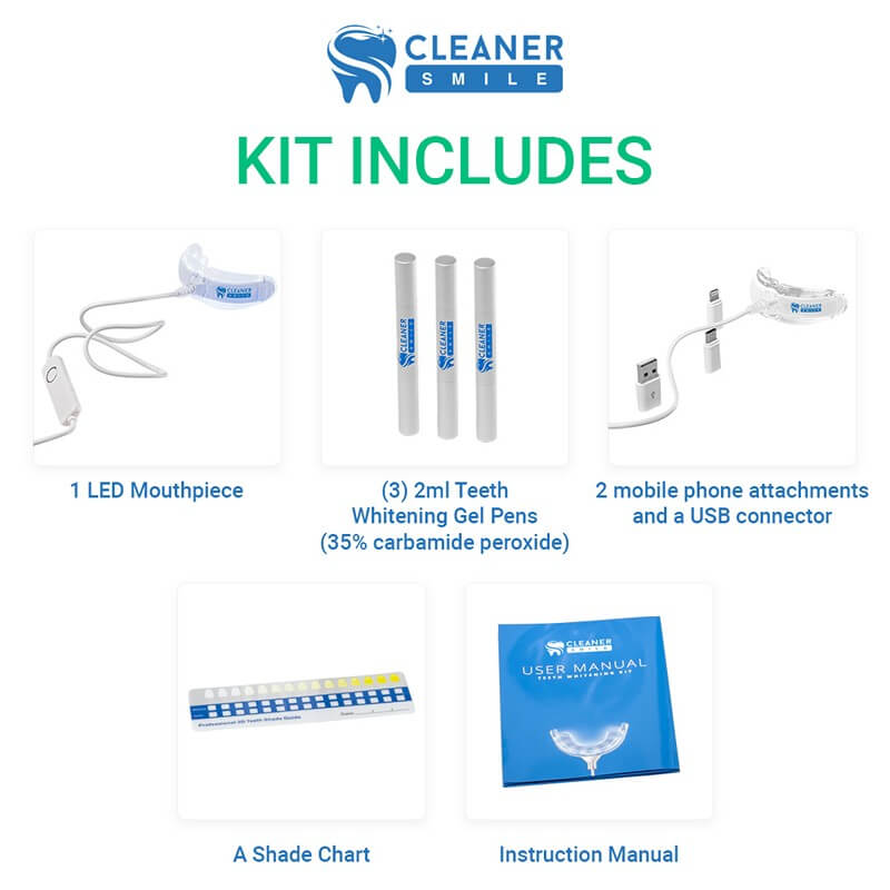 Regular LED Teeth Whitening Kit for Brighter and Whiter Teeth